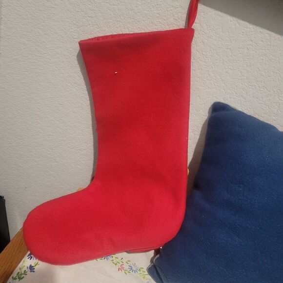 Vintage 90's Christmas Fleece Pillow and 2 stockings matching design - Picture 10 of 13
